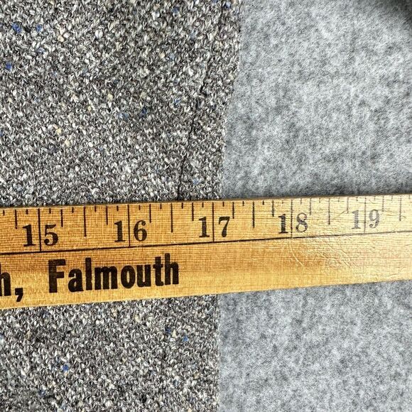 St John Sweater Wool Blend Cardigan Womens 8 Taupe Fleck Full Zip Beaded Blazer - Picture 13 of 16